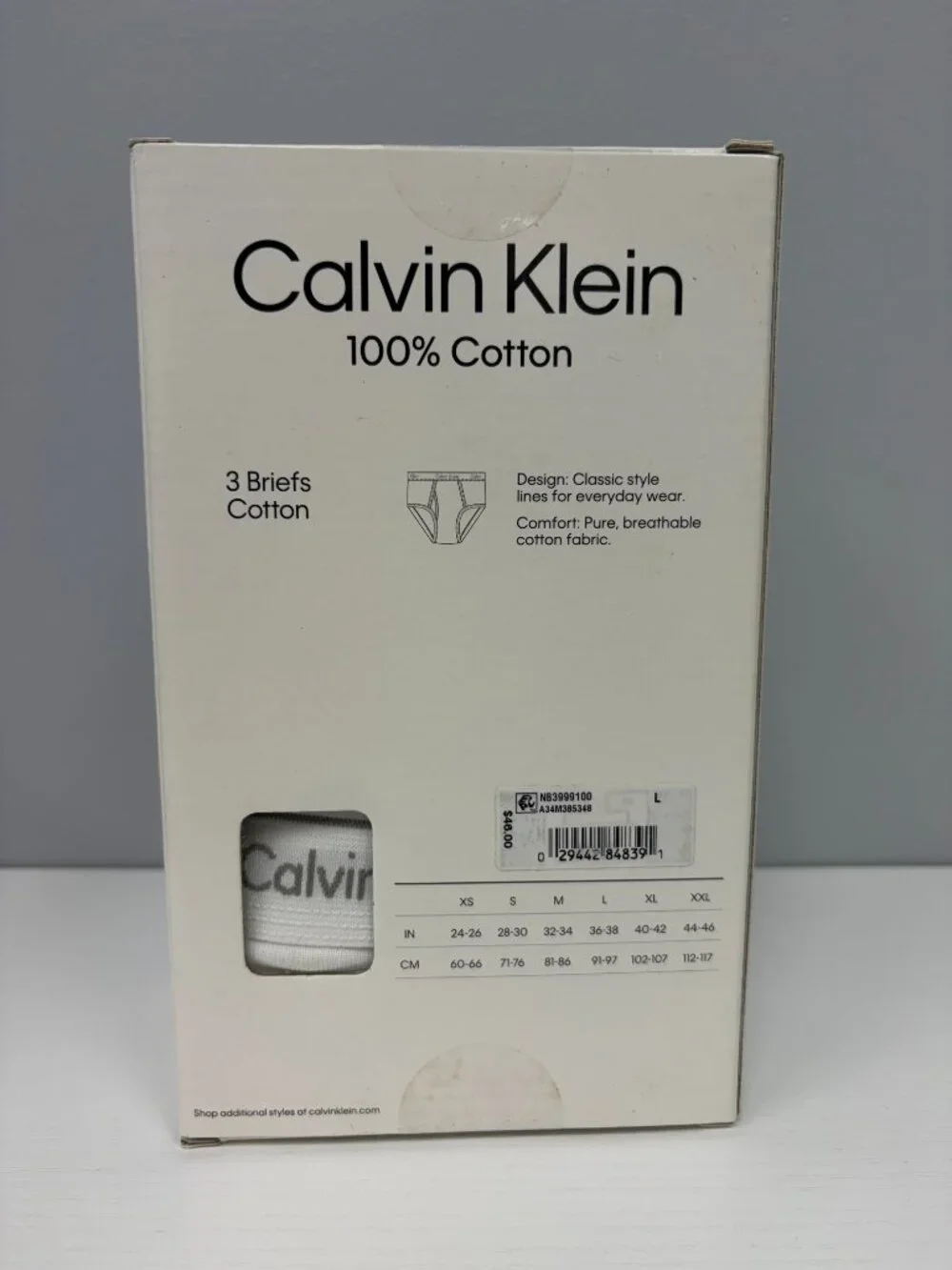 Calvin Klein Men's Cotton Classics 3-Pack Brief